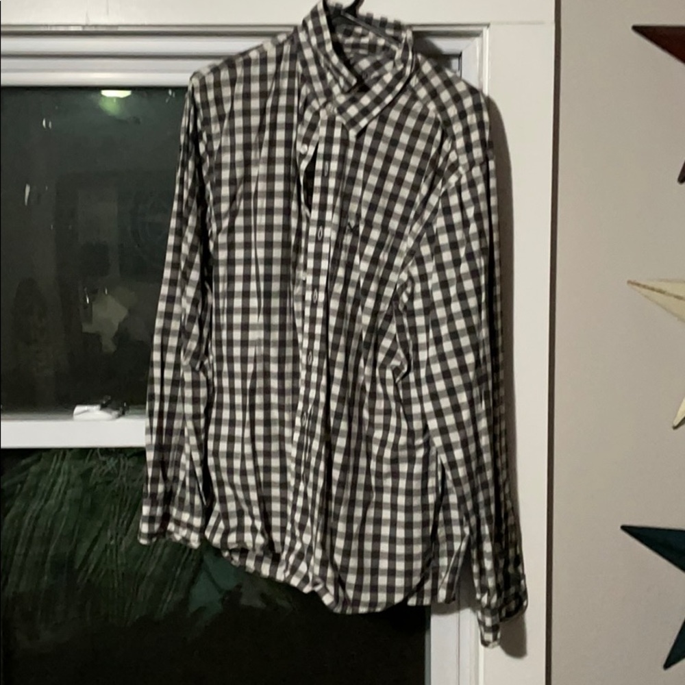 American eagle athletic fit plaid shirt